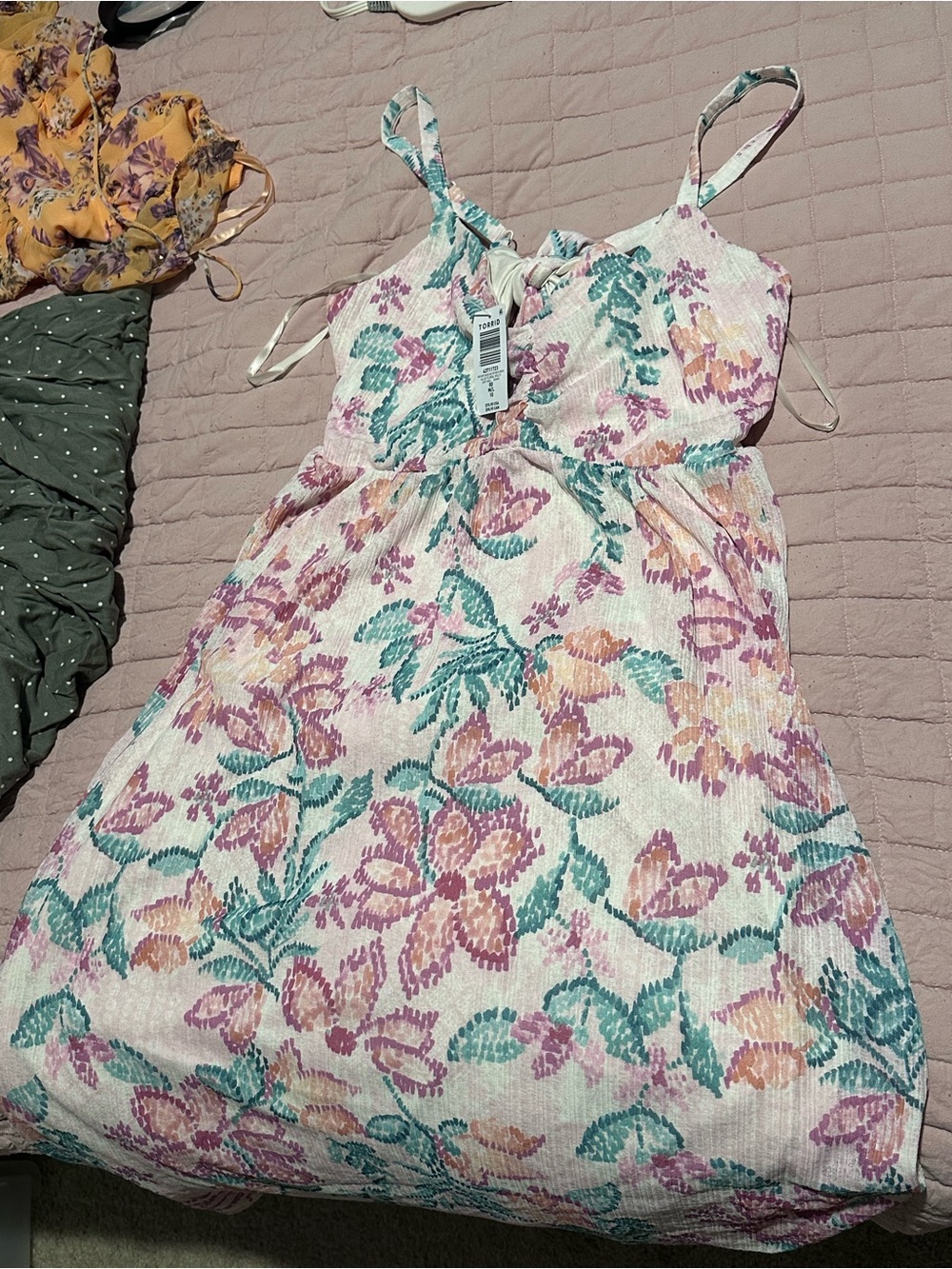 torrid Floral Sundress in Pink, Teal & Lavender